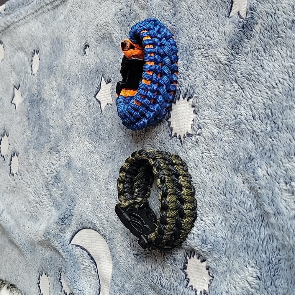 Set of 2 Men's or Youth's Unique Design Paracord Bracelets
